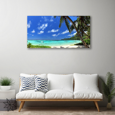 Canvas Kunstdruck Palmen Meer Landschaft