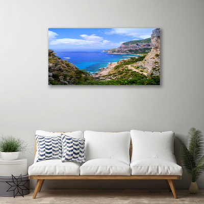 Canvas Kunstdruck Meer Strand Gebirge Landschaft