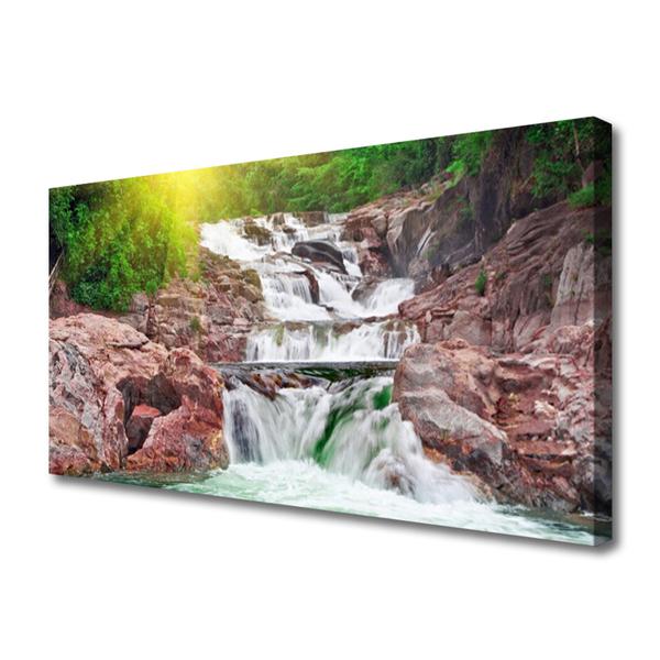 Canvas Kunstdruck Wasserfall Natur