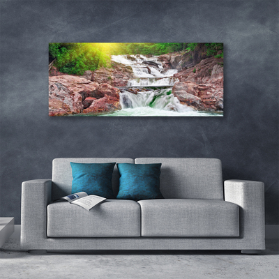 Canvas Kunstdruck Wasserfall Natur