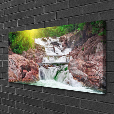 Canvas Kunstdruck Wasserfall Natur