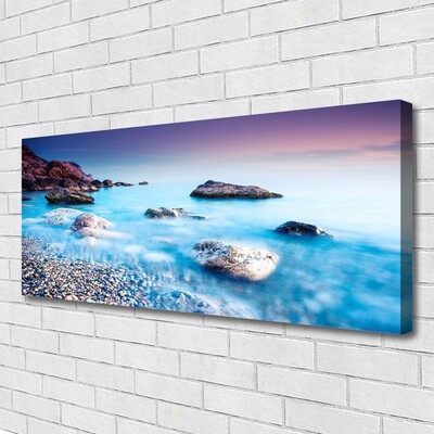 Canvas Kunstdruck Meer Steine Strand Landschaft