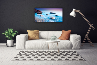 Canvas Kunstdruck Meer Steine Strand Landschaft