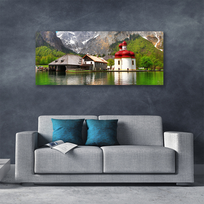 Canvas Kunstdruck Gebirge Baum Zuhause Landschaft