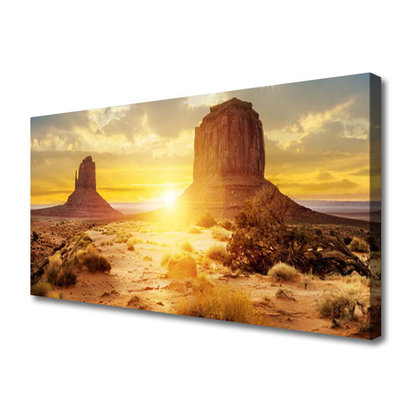 Canvas Kunstdruck Wüste Sonne Landschaft