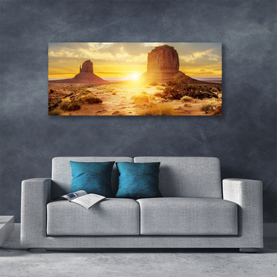 Canvas Kunstdruck Wüste Sonne Landschaft