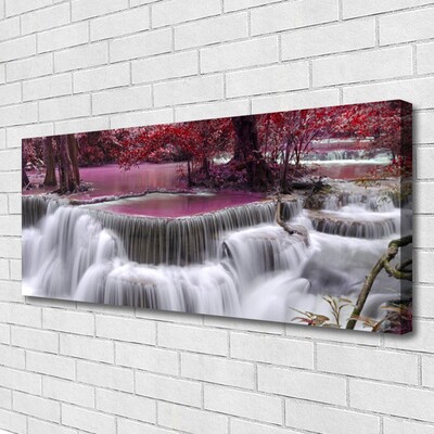 Canvas Kunstdruck Watterfall Baum Natur