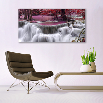 Canvas Kunstdruck Watterfall Baum Natur