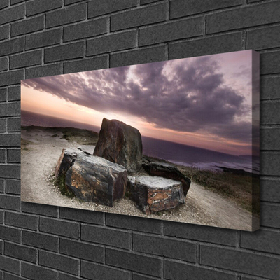 Canvas Kunstdruck Felsen Landschaft