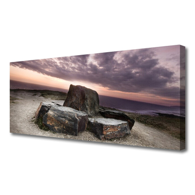 Canvas Kunstdruck Felsen Landschaft