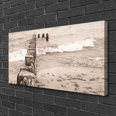 Canvas Kunstdruck Meer Strand Architektur