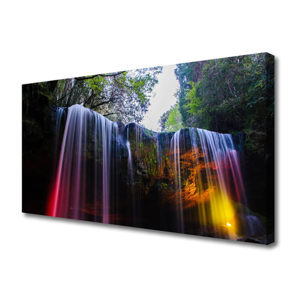 Canvas Kunstdruck Wasserfall Natur