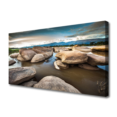 Canvas Kunstdruck Felsen Landschaft