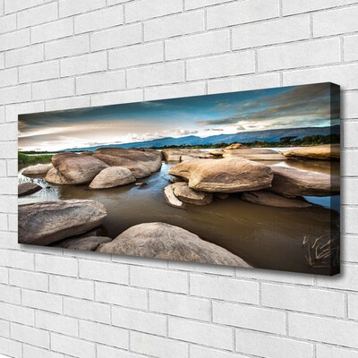 Canvas Kunstdruck Felsen Landschaft