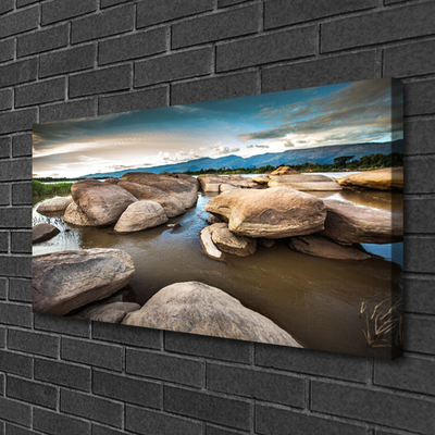 Canvas Kunstdruck Felsen Landschaft