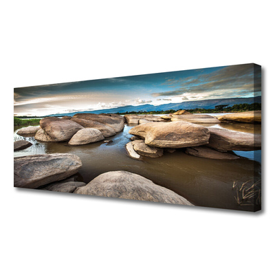 Canvas Kunstdruck Felsen Landschaft