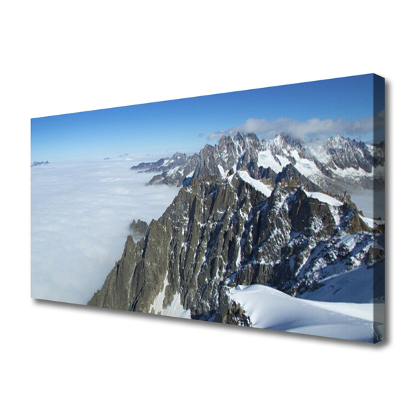 Canvas Kunstdruck Gebirge Nebel Landschaft