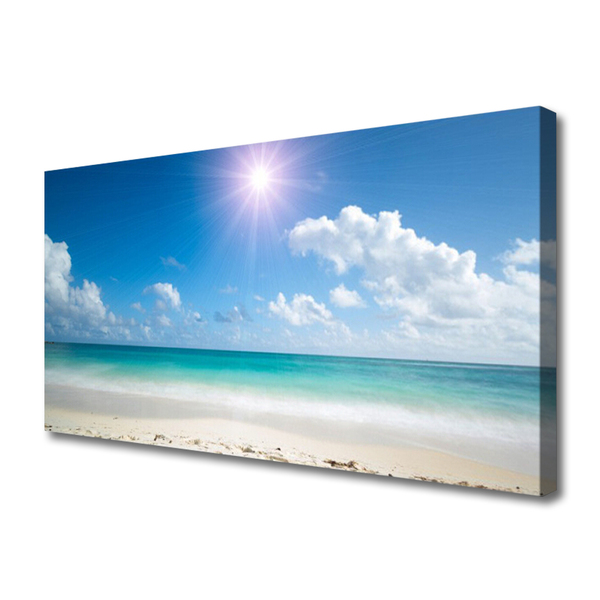 Canvas Kunstdruck Meer Strand Sonne Landschaft