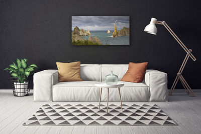 Canvas Kunstdruck Meer Felsen Landschaft