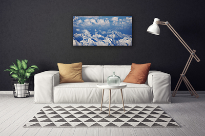 Canvas Kunstdruck Gebirge Wolken Landschaft