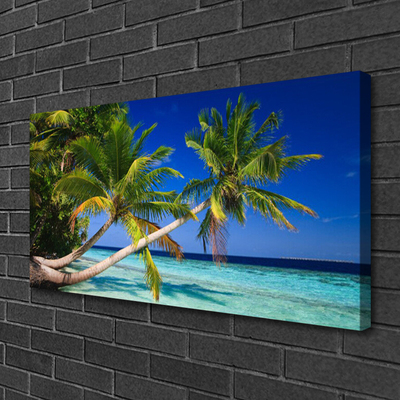 Canvas Kunstdruck Palmen Meer Landschaft