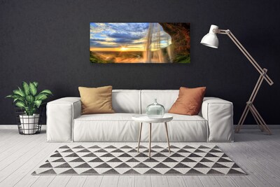 Canvas Kunstdruck Wasserfall Landschaft