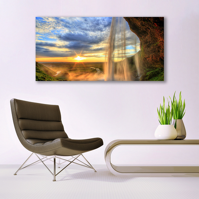 Canvas Kunstdruck Wasserfall Landschaft