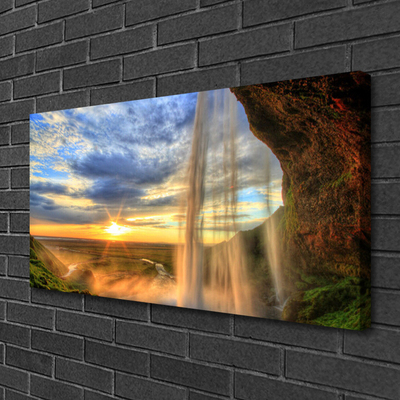 Canvas Kunstdruck Wasserfall Landschaft