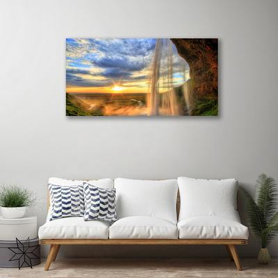 Canvas Kunstdruck Wasserfall Landschaft