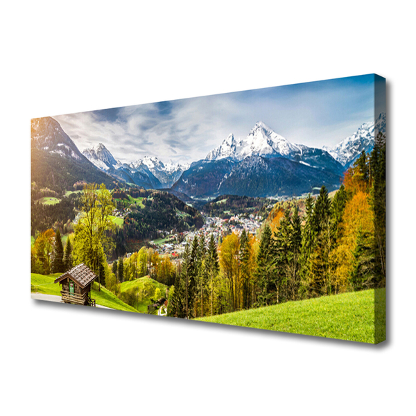 Canvas Kunstdruck Alpen Landschaft
