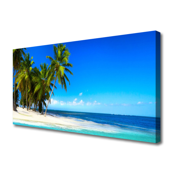 Canvas Kunstdruck Palmen Strand Meer Landschaft