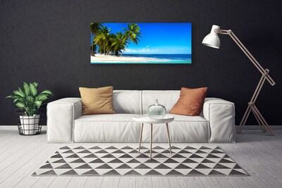 Canvas Kunstdruck Palmen Strand Meer Landschaft