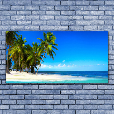 Canvas Kunstdruck Palmen Strand Meer Landschaft