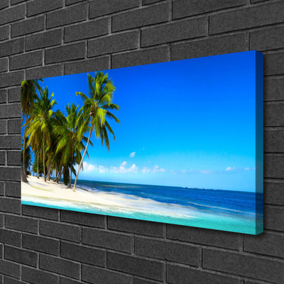 Canvas Kunstdruck Palmen Strand Meer Landschaft