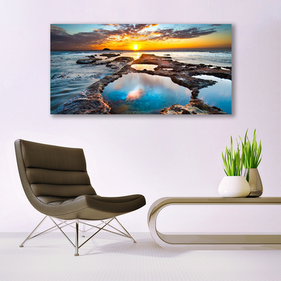 Canvas Kunstdruck Meer Sonne Landschaft