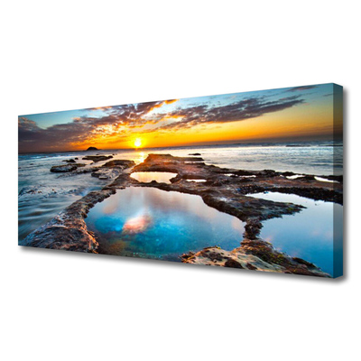 Canvas Kunstdruck Meer Sonne Landschaft