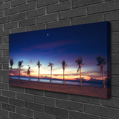 Canvas Kunstdruck Palmen Strand Meer Landschaft