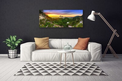 Canvas Kunstdruck Gebirge Landschaft