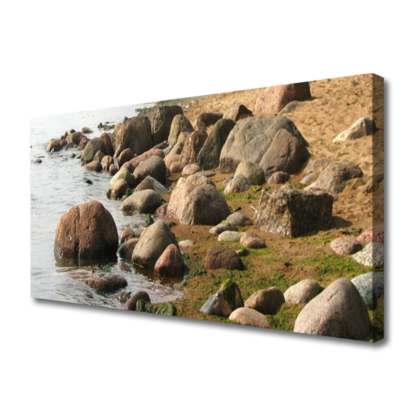 Canvas Kunstdruck Steine Meer Landschaft