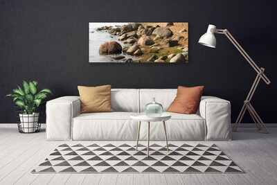 Canvas Kunstdruck Steine Meer Landschaft