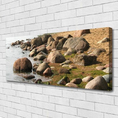 Canvas Kunstdruck Steine Meer Landschaft