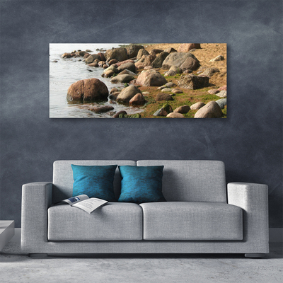 Canvas Kunstdruck Steine Meer Landschaft