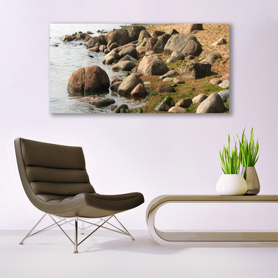 Canvas Kunstdruck Steine Meer Landschaft