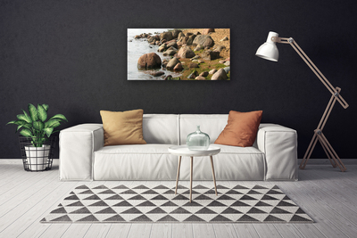 Canvas Kunstdruck Steine Meer Landschaft