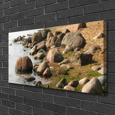 Canvas Kunstdruck Steine Meer Landschaft