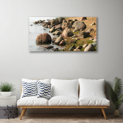 Canvas Kunstdruck Steine Meer Landschaft