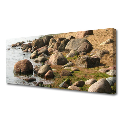 Canvas Kunstdruck Steine Meer Landschaft