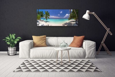 Canvas Kunstdruck Meer Strand Palmen Landschaft
