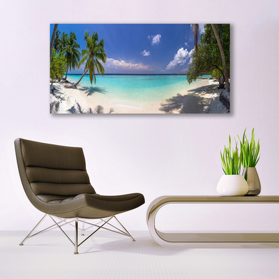 Canvas Kunstdruck Meer Strand Palmen Landschaft