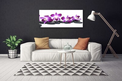 Canvas Kunstdruck Blumen Steine Kunst